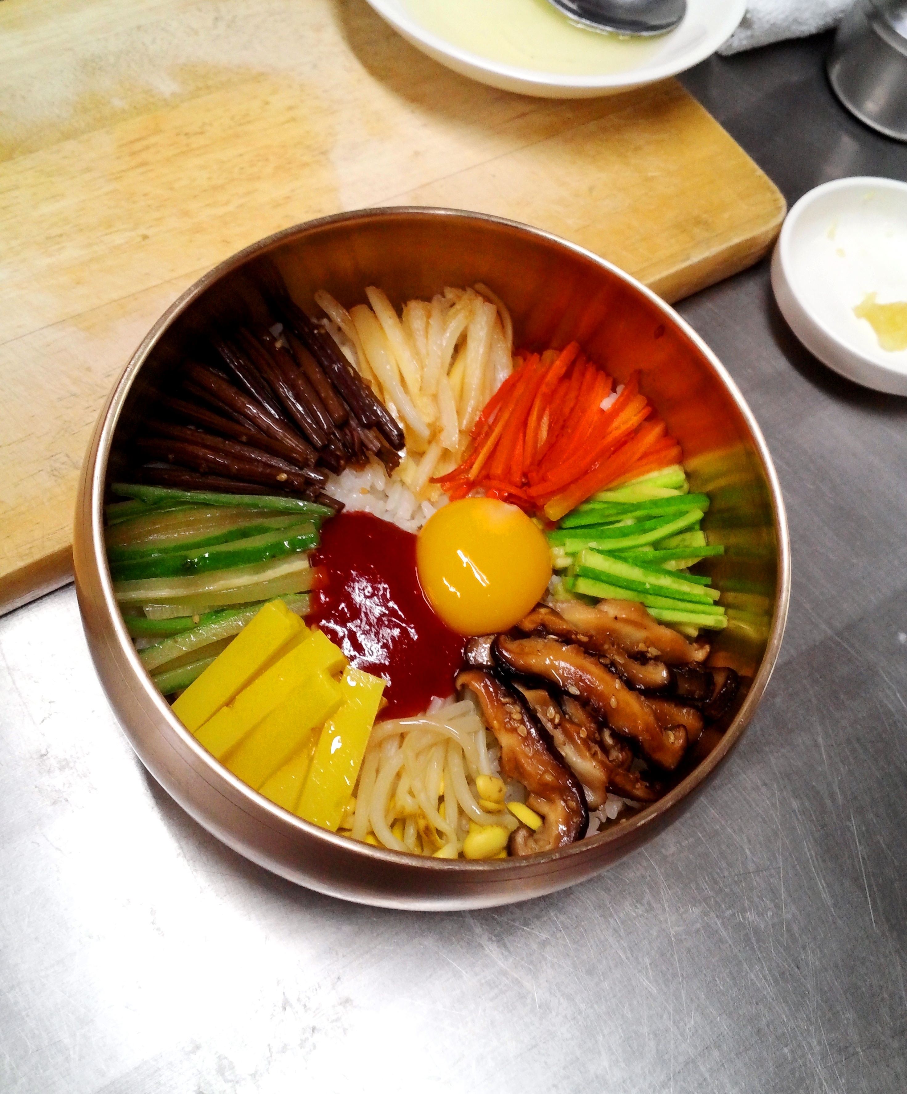 Bibimbap cooking session